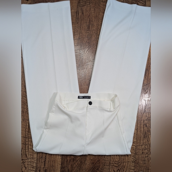 Zara Wide-Leg White Trousers - Picture 4 of 4